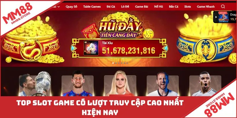 Top slot game có lượt truy cập cao nhất hiện nay